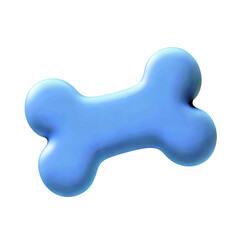 Fototapeta premium A colorful blue dog bone for playful pets, perfect for engaging and exciting play.