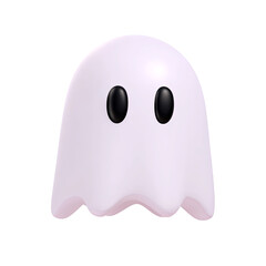 A cute, cartoon-style ghost with a friendly appearance, ideal for Halloween themes.