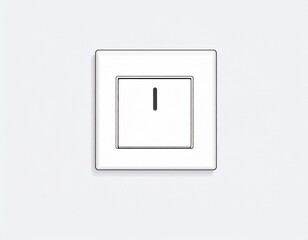 Sleek modern white light switch for illuminating contemporary spaces, providing simple electrical control on a clean wall