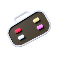 Colorful erasers arranged on a tray, ideal for creative office or school settings.