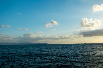 Panoramic image of Akko , beautiful cityscape and beach on the Mediterranean coast, travel around Israel.