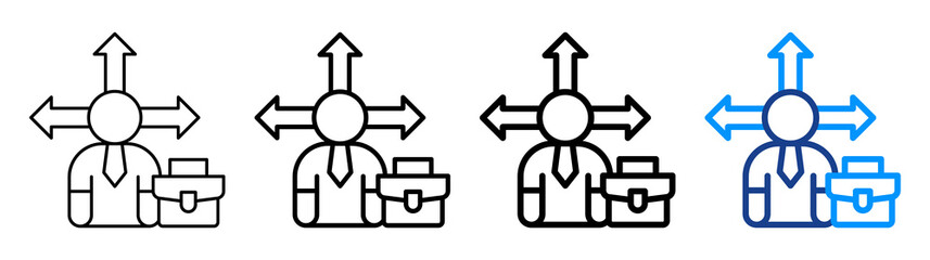 Career Choice Icon Different Style Outline Collection Set