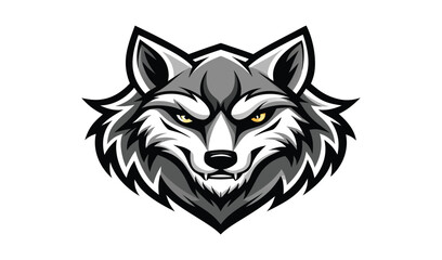 Fototapeta premium Stylized vector illustration of a wolf's head