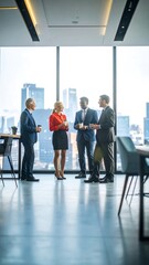 Fototapeta premium Business people talking in a modern office