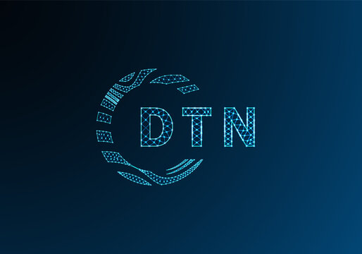 DTN low poly letter logo vector design. DTN lower poly logo design. DTN unique low poly logo design.