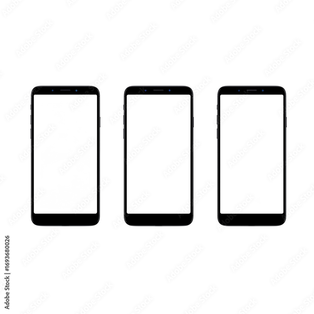 Poster three rectangular shapes with subtle texture in a row displayed transparent background