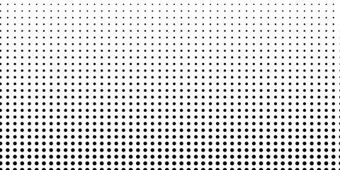 Dotted halftone gradient texture. Vanishing polka dot background. Repeating dots gradation pattern background. Black fading comic pop art template set modern circle background modern