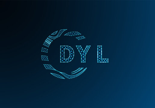 DYL low poly letter logo vector design. DYL lower poly logo design. DYL unique low poly logo design.