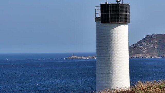 Faro de Lage de la Punta A Insua en Galicia