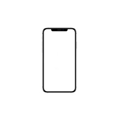 Modern smartphone device isolated on solid colored background minimalist design transparent background