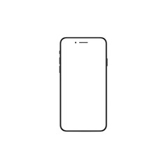 Sleek modern smartphone device silhouette ready for design elements and content display transparent background