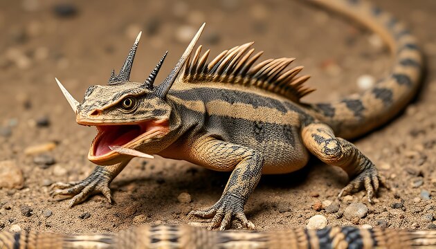 Thorny Devil Moloch horridus Australian desert lizard with an un
