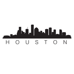 Naklejka premium houston city skyline vector