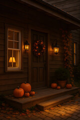 Obraz premium halloween pumpkin lantern