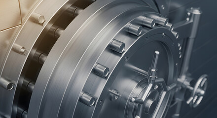 Secure Bank Vault Door &ndash; Financial Safety Concept