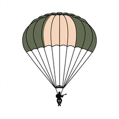 Parachute with soldier
