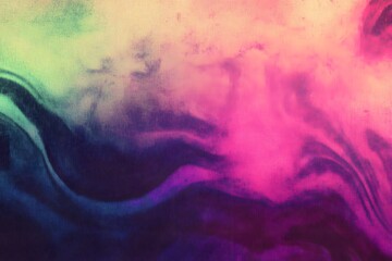 Abstract blurred grainy psychedelic gradient background texture. Colorful digital grain dust soft noise effect