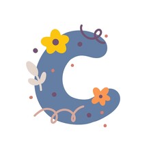 C Alphabet graphic aesthetic