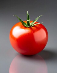 Single ripe tomato, studio shot