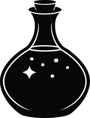 halloween potion silhouette vector
