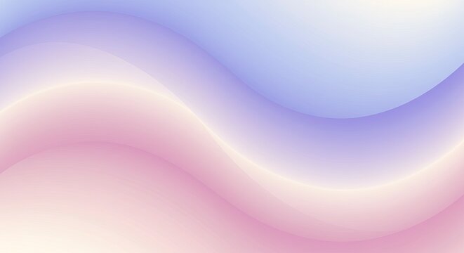 Abstract pastel wave gradient featuring soft blue purple and pink hues with luminous highlights creating flowing fluid shapes across the frame