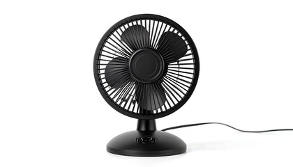 Black desk fan
