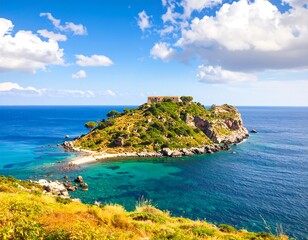 Fototapeta premium Picturesque island fortress on a sunny day