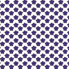 purple flower seamless pattern, cute purple floral background