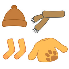 autumn outfit vector illustration