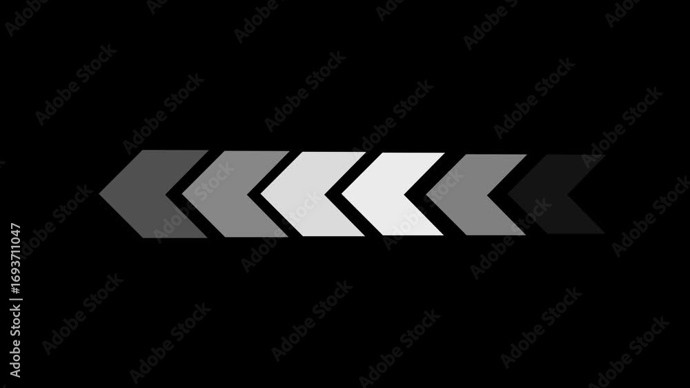 Poster gradient gray chevron arrows pointing left on black background image photo