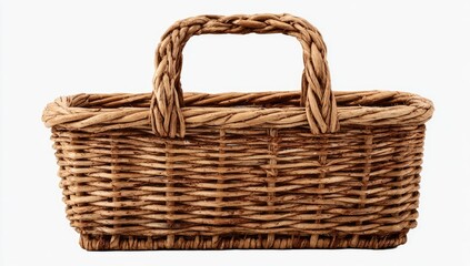 Wicker basket with handles