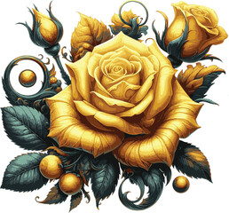 Yellow Rose Blossom Bundle