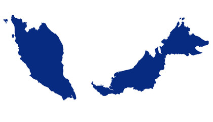 Malaysia Map Shade Blue (700x400 px)