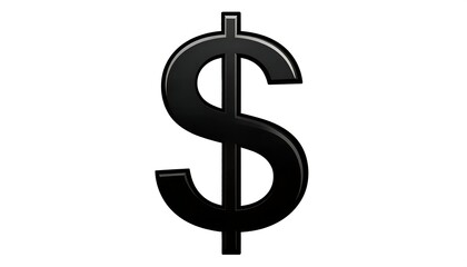 Obraz premium Bold black dollar sign icon