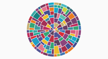 Obraz premium Modern colorful mosaic design for creative projects, vibrant abstract geometric art