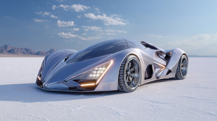 Naklejka premium car in snow