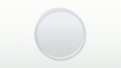 Glass circle geometric design element vector object on light background