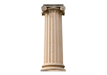 Isolated Column, Architectural Detail of Ancient Greek or Roman Design, Pillar
