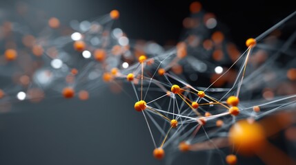 Vibrant Digital Network Symbols on a Dark Backdrop Perfect for Tech and Conference Themes, Inspiring Innovation and Progress.