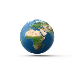 Fototapeta premium Realistic 3D Illustration of Earth with Focus on Africa and Europe