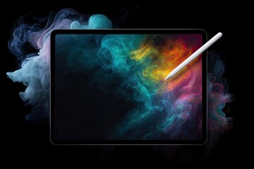 Tablet with stylus and abstract display