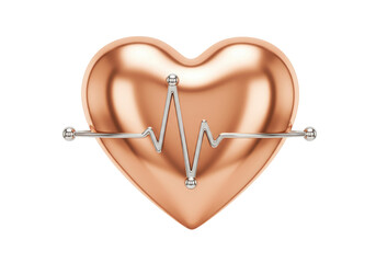 Isolated heart pulse icon for medical healthcare emergency in cardiac cardiology system