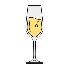 Simple Champagne Glass Design