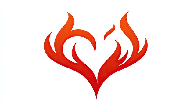 Fiery heart symbol