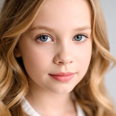 Fototapeta premium Close-up portrait of a young girl
