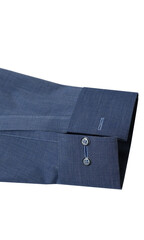 Grey fabric texture and metal buttons on cuff