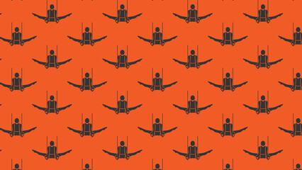 Gymnastics vector pattern coloured