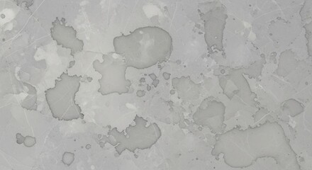 Abstract gray and white background with watercolor stains and patterns.