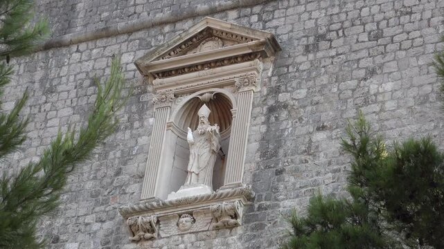 Statue of St. Blaise on Dubrovnik Church
