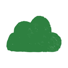 crayon painting natural green park or forest element design. coloring ook for preschool design
